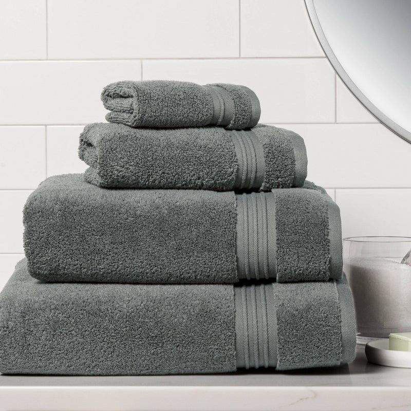 Spa Bath Towel Dark Gray- Threshold Signature