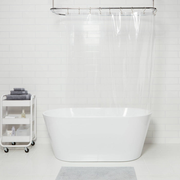 Stall Size Medium Weight PEVA Shower Liner Clear - Made By Design