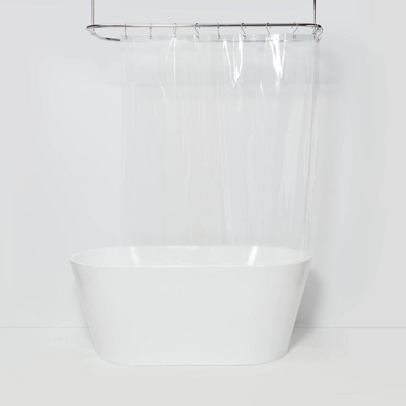 Stall Size Medium Weight PEVA Shower Liner Clear - Made By Design