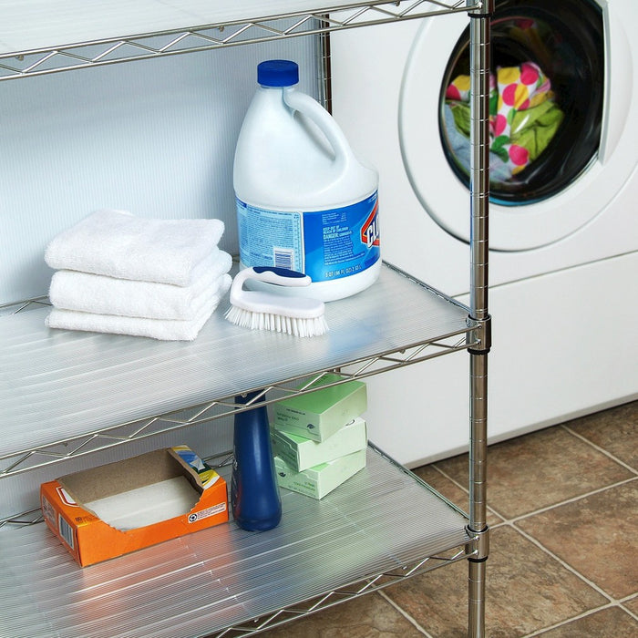 Con-Tact Brand Grip Premium Non-Adhesive Shelf Liner- Ribbed Clear (18''x 4')