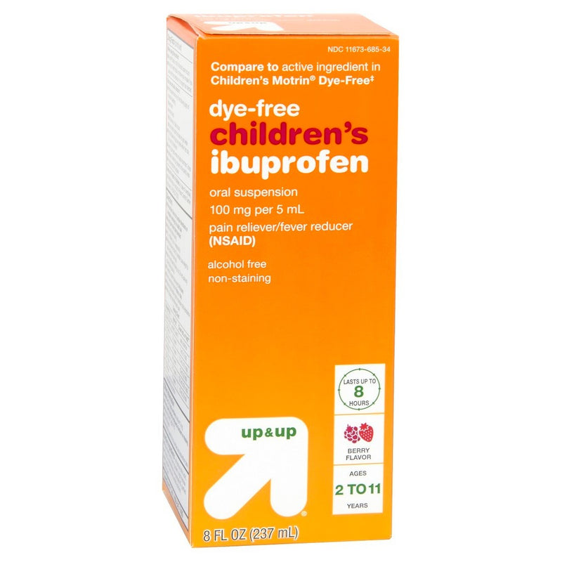 Children's Ibuprofen (NSAID) Oral Suspension Pain Reliever & Fever Reducer Liquid - Berry - 8 oz. - up & up