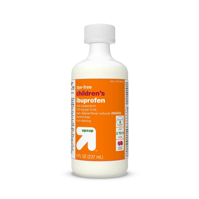 Children's Ibuprofen (NSAID) Oral Suspension Pain Reliever & Fever Reducer Liquid - Berry - 8 oz. - up & up