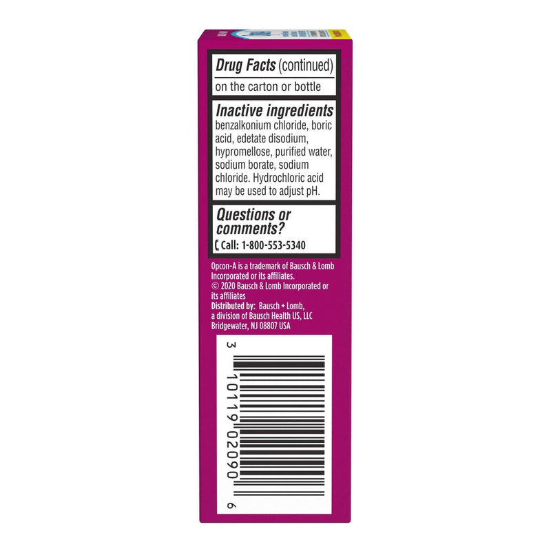 Opcon A Bausch & Lomb Allergy Relief Eye Drops - 0.5oz