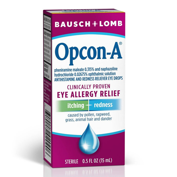 Opcon A Bausch & Lomb Allergy Relief Eye Drops - 0.5oz