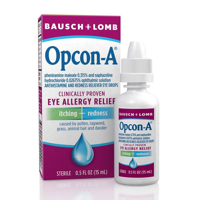 Opcon A Bausch & Lomb Allergy Relief Eye Drops - 0.5oz