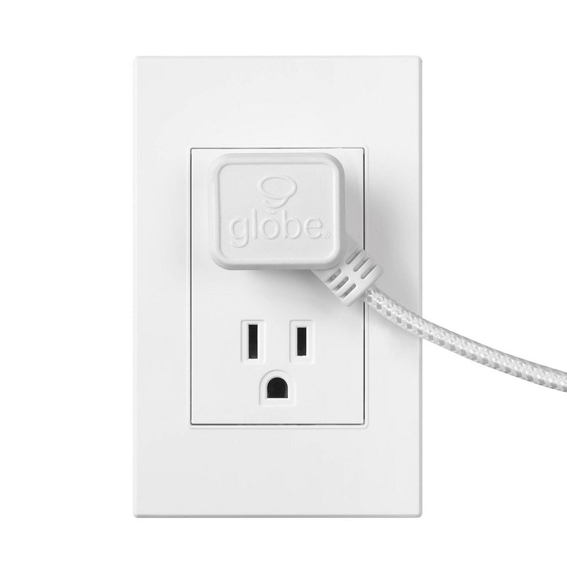 Globe Electric 9' 3 Outlet Extension Cord White