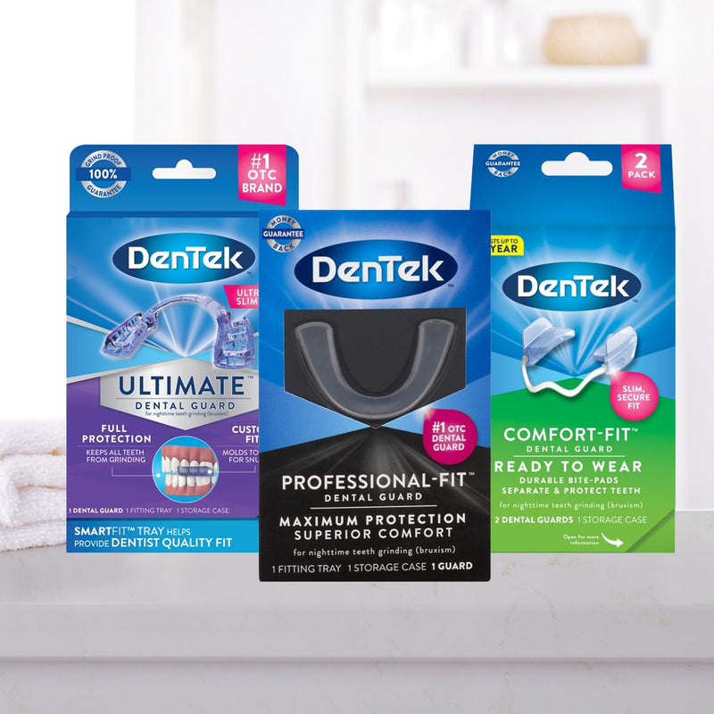 DenTek Comfort-Fit Dental Guard for Nighttime Teeth Grinding - 2ct with Storage Case