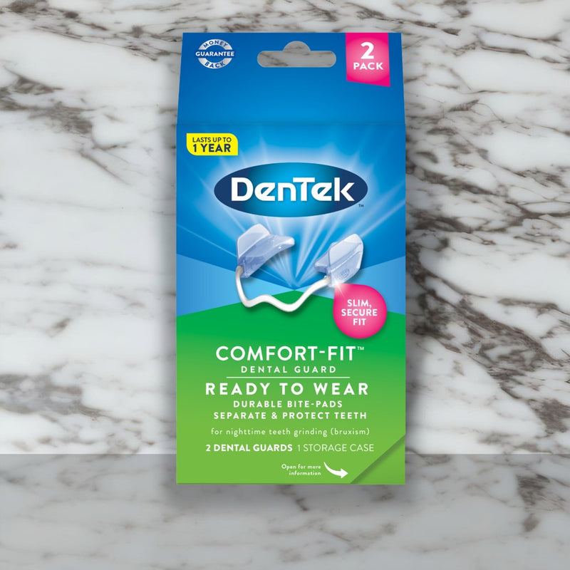 DenTek Comfort-Fit Dental Guard for Nighttime Teeth Grinding - 2ct with Storage Case