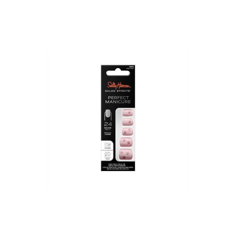 Sally Hansen Salon Effects Perfect Manicure Press on Nails Kit - Square - What a Star! - 24ct