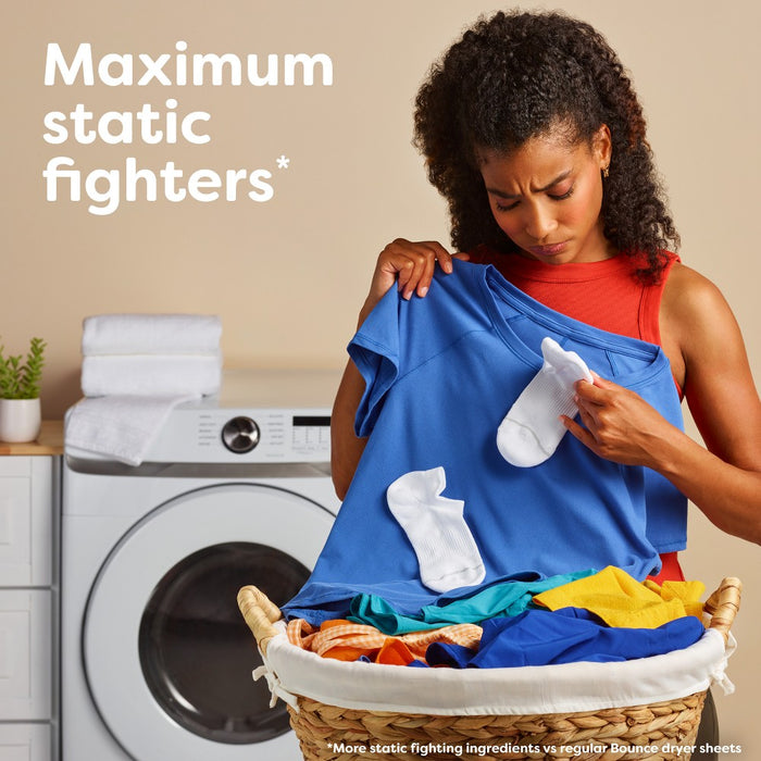 Bounce Lasting Fresh Mega Dryer Sheets, Outdoor Fresh & Clean Fabric Softener Sheets for Long Lasting Freshness - 130ct