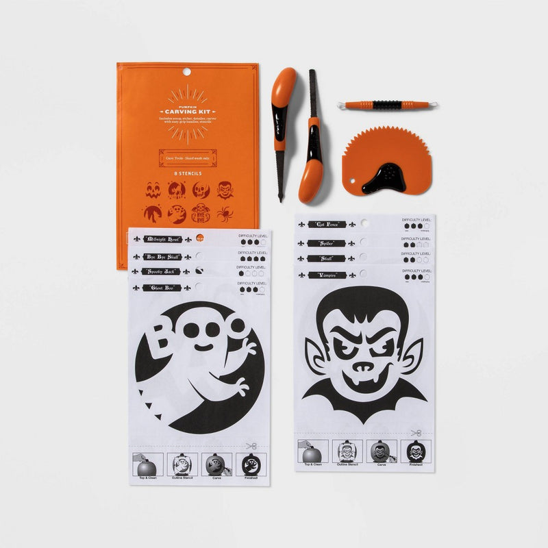 5pc Easy Grip Halloween Pumpkin Carving Kit - Hyde & EEK! Boutique