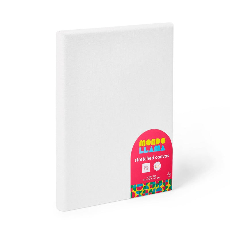 6"x8" Stretched Canvas White - Mondo Llama