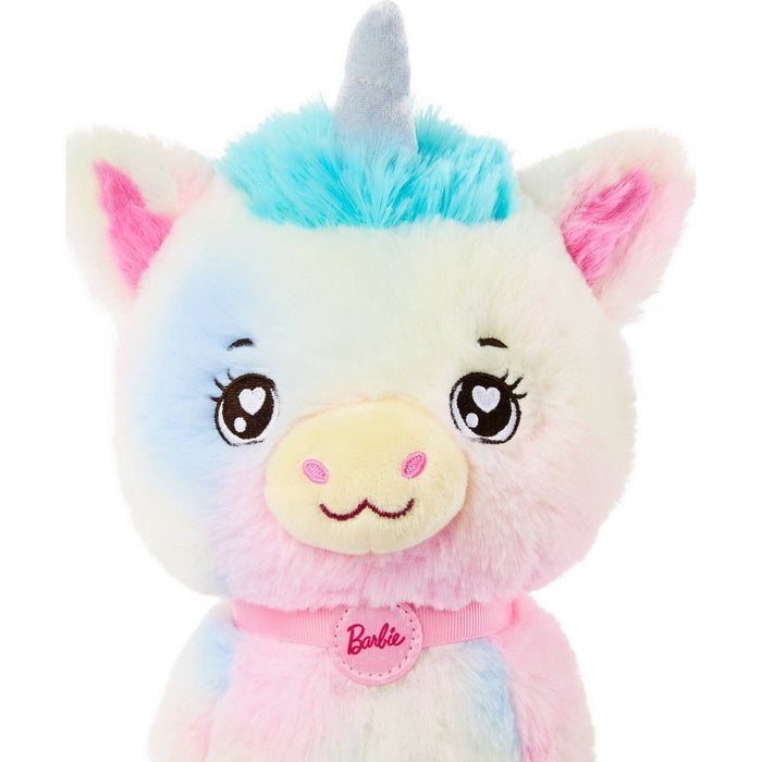 Barbie Chef Pet Adventure Stuffed Animal, Unicorn Toys, Plush with Purse and 5 Accessories