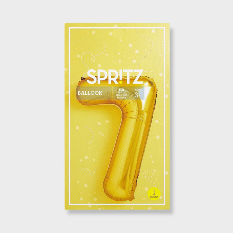 34" Number 7 Foil Balloon - Spritz