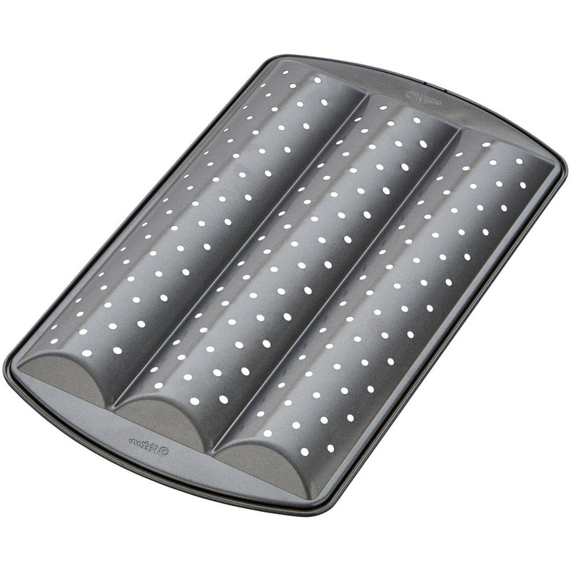 Wilton 3 Channel Nonstick Baguette Tray
