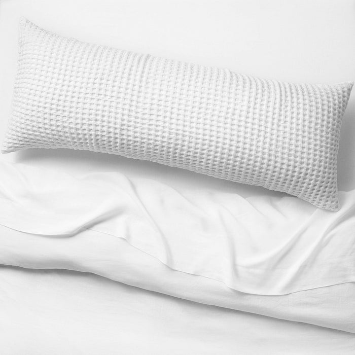 Waffle Body Pillow Cover White - Casaluna