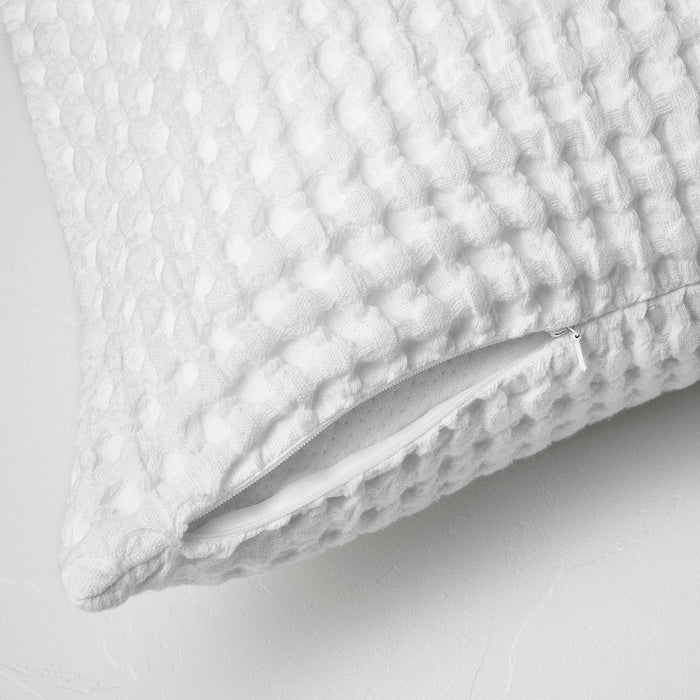 Waffle Body Pillow Cover White - Casaluna