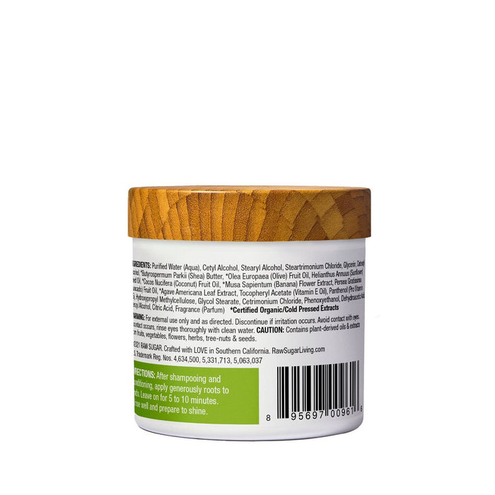 Raw Sugar Healing Power Hair Masque Avocado Oil + Banana + Coconut Milk + Agave - 2.5oz