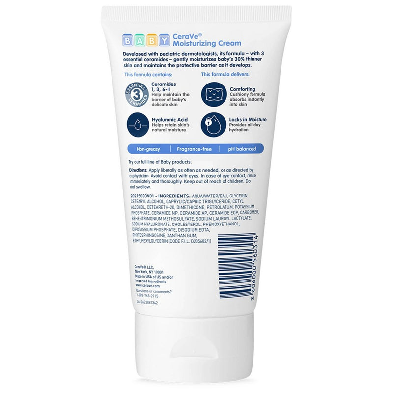 CeraVe Baby Body Gentle Moisturizing Body Cream Fragrance-Free - 5oz