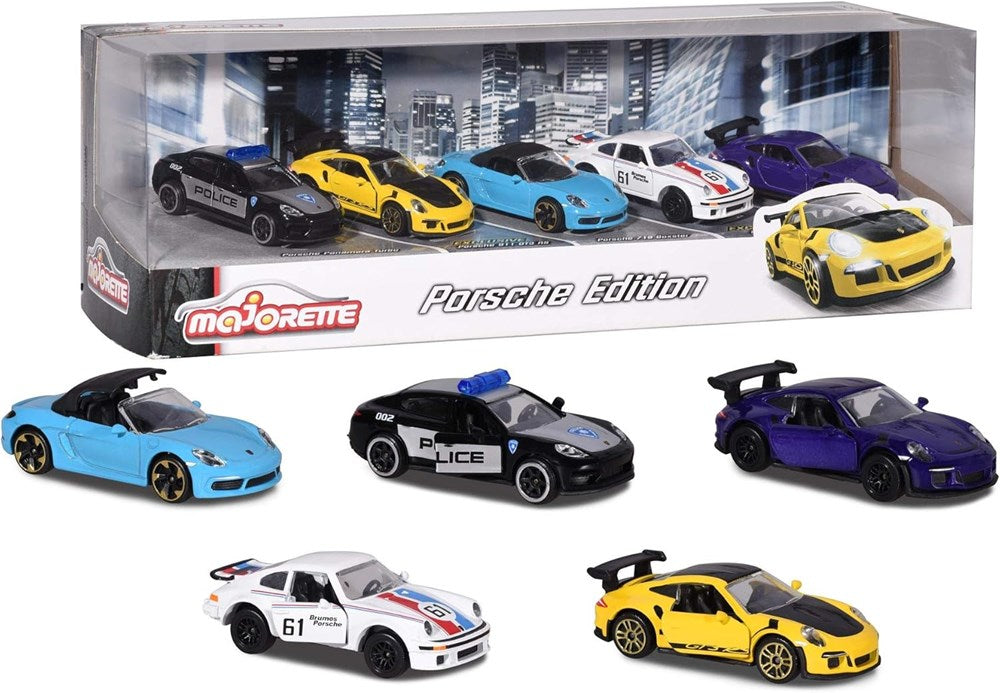 Majorette Porsche 5pk 1:64 Scale Die-Cast Vehicles