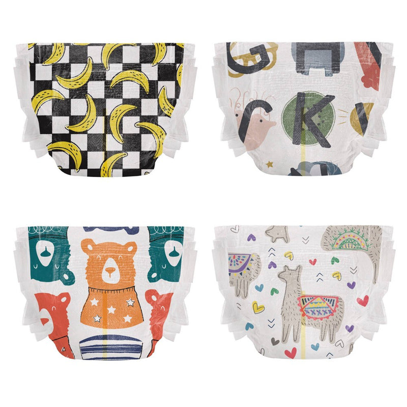 The Honest Company Clean Conscious Disposable Diapers Four Print Pack - Size 6 - 68ct