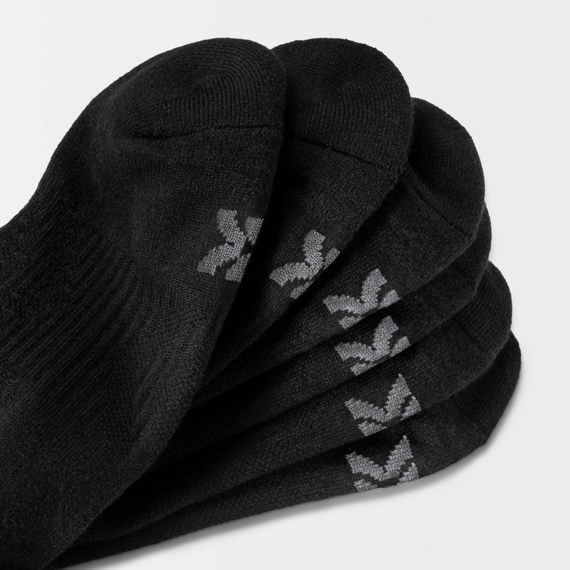 Men's Active Crew Socks 6pk - All in Motion Black 6-12