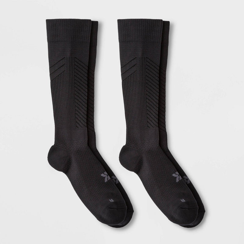 Men's Compression Over The Calf Socks 2pk - All in Motion Black 6-12