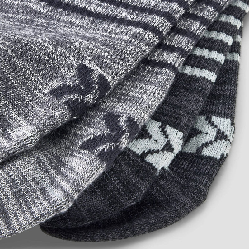 Men's Striped Light Weight Random Feed Socks 6pk - All in Motion Gray/Black 6-12