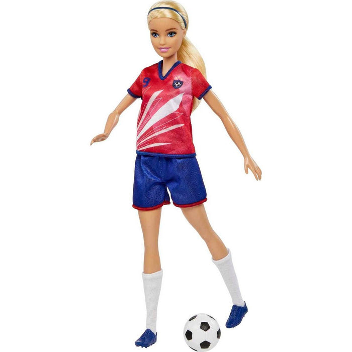 Barbie Soccer Doll - Red #9 Uniform