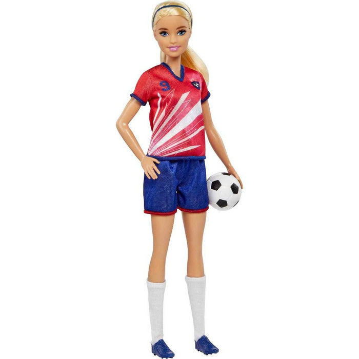 Barbie Soccer Doll - Red #9 Uniform