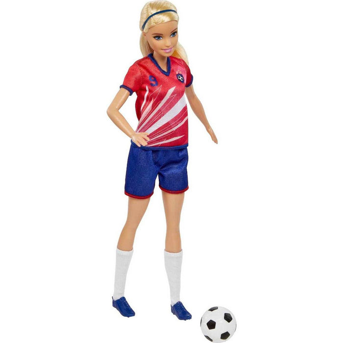 Barbie Soccer Doll - Red #9 Uniform