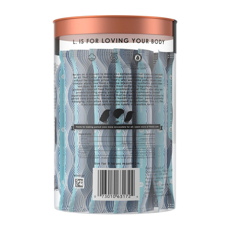 L . Organic Cotton Full Size Tampons - Super - 30ct