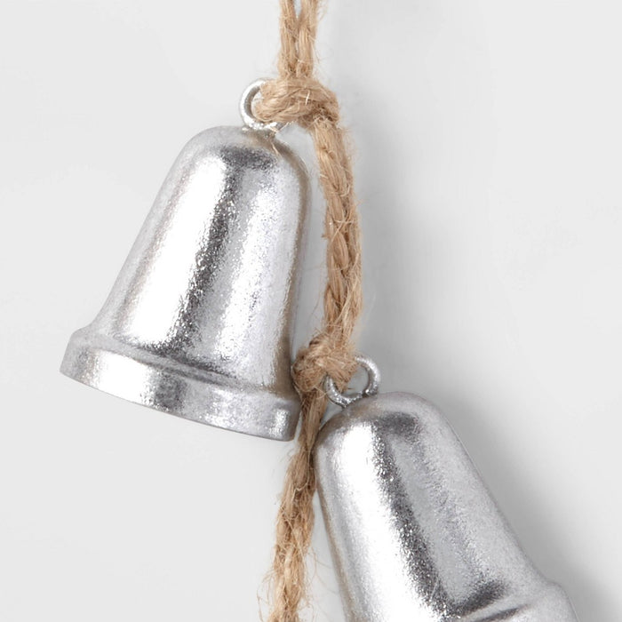 7" Cluster Bell Christmas Tree Ornament Silver - Wondershop