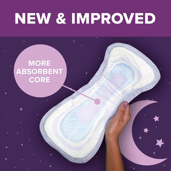 Poise Overnight Incontinence Pads - 36ct