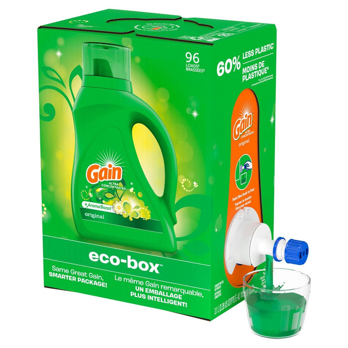 Gain Original Scent Liquid Laundry Detergent Eco-Box HE Compatible - 105 fl oz