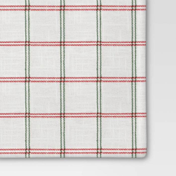 2pc Holiday Plaid Reversible Placemat Red - Threshold