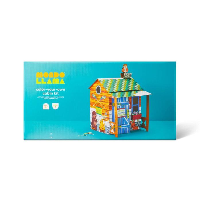 Color-Your-Own Cabin Craft Kit - Mondo Llama (LOCAL PICKUP ONLY)