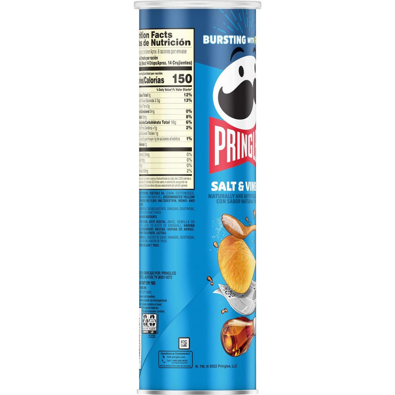 Pringles Salt & Vinegar Potato Crisps Chips - 5.5oz