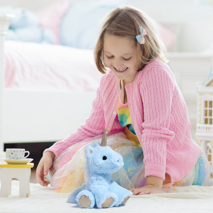 FAO Schwarz Toy Plush Baby Unicorn 6" - Blue