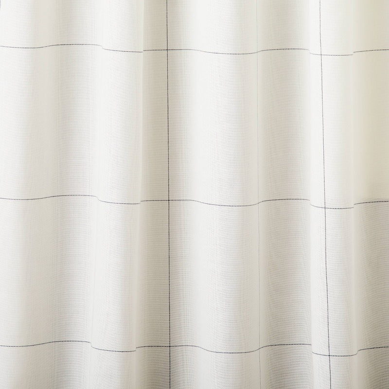 95" Subtle Grid Lines Curtain Panel Cream/Blue - Hearth & Hand with Magnolia