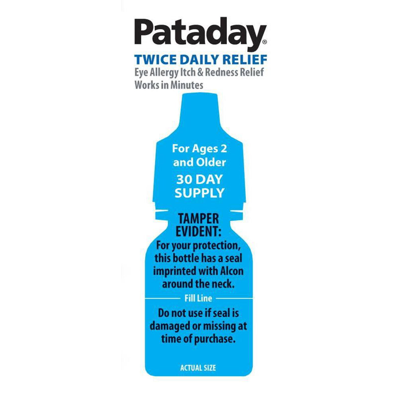 Pataday Twice Daily Eye Allergy Itch and Redness Relief Drops - 0.17 fl oz