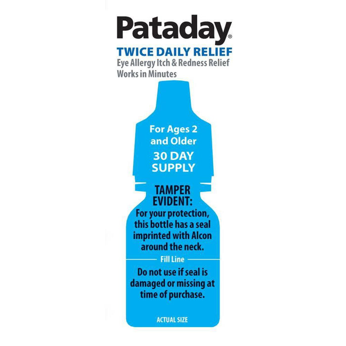 Pataday Twice Daily Eye Allergy Itch and Redness Relief Drops - 0.17 fl oz