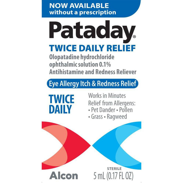 Pataday Twice Daily Eye Allergy Itch and Redness Relief Drops - 0.17 fl oz