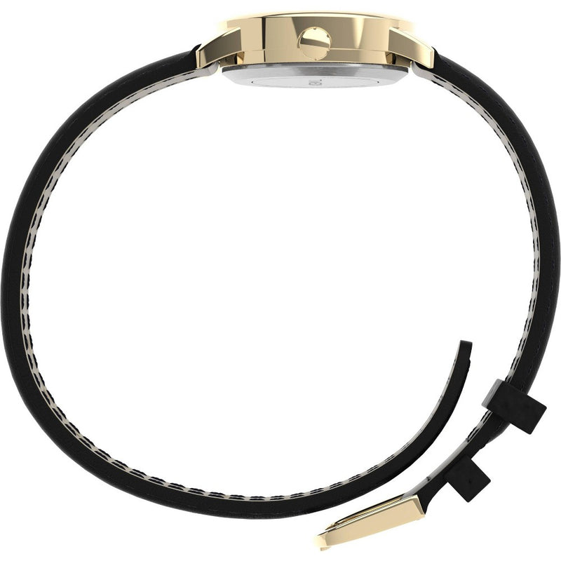 Women's Timex Easy Reader Watch with Leather Strap- Gold/Black T2H341JT