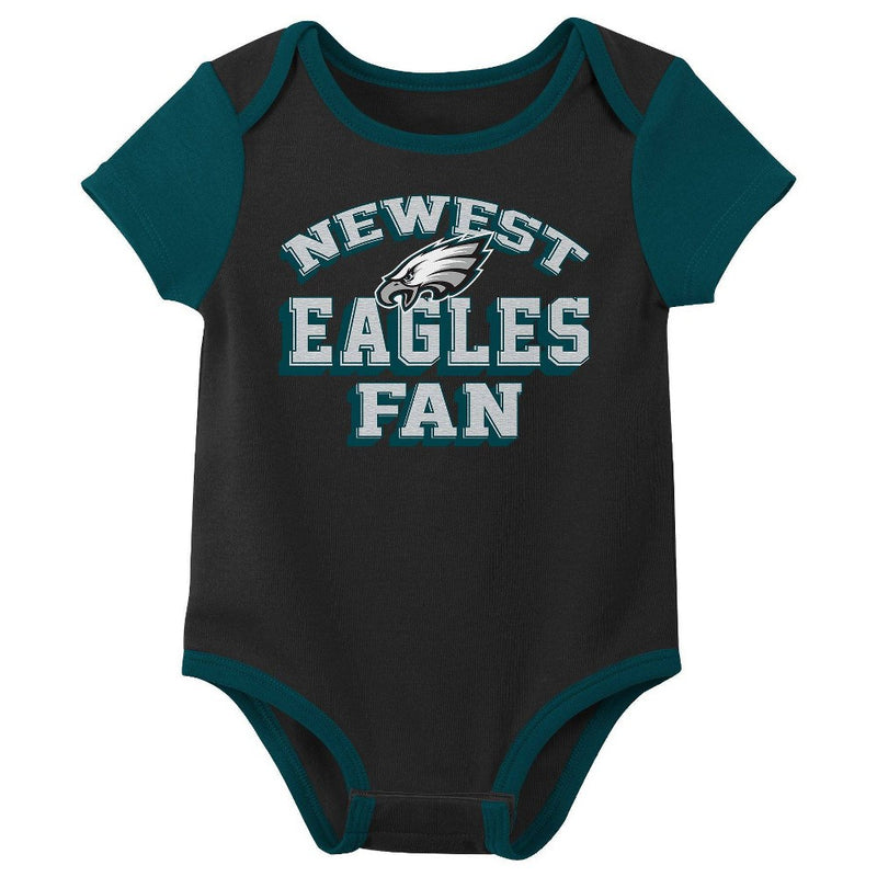 NFL Philadelphia Eagles Infant Boys' AOP 3pk Bodysuit - 3-6M