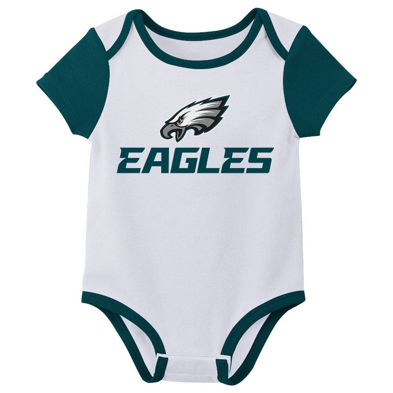 NFL Philadelphia Eagles Infant Boys' AOP 3pk Bodysuit - 3-6M