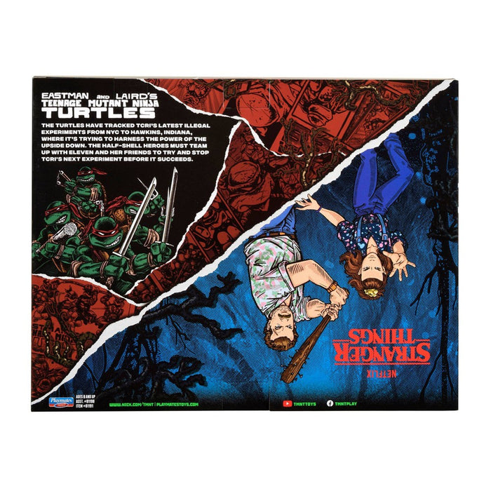 Teenage Mutant Ninja Turtles and Stranger Things Upside Down Remix 6" Leonardo and Eleven Action Figure 2pk