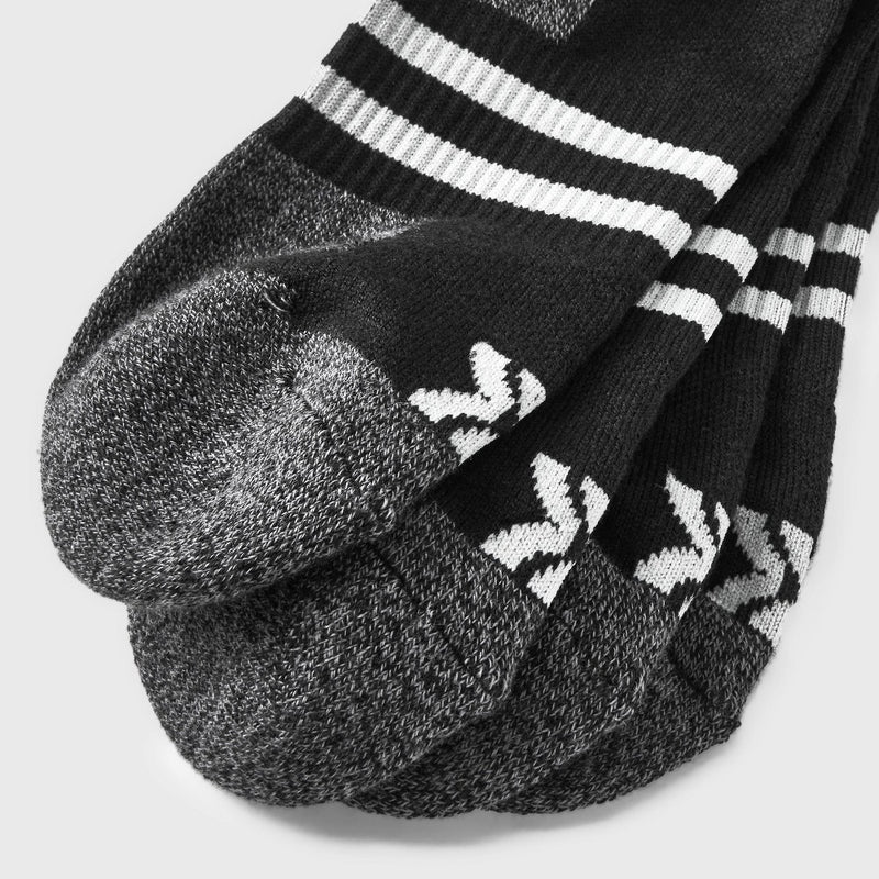 Men's Training 8pk Crew Socks - All in Motion Black 6-12