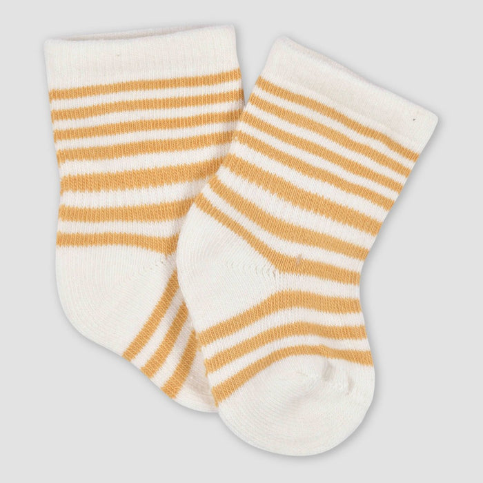Gerber Baby Boys' 6pk Jersey Wiggle Proof Hedgehog Socks - Gray/Yellow/Navy Blue