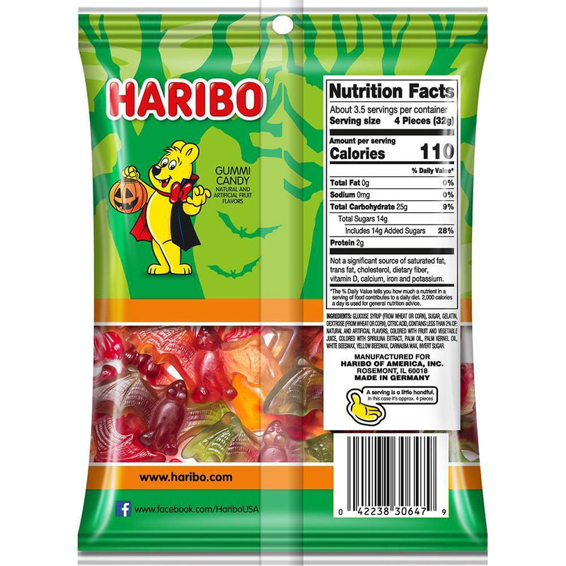 Haribo Halloween Sour Vampire Bats - 4oz